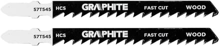 Graphite - Figuurzaagblad - 6 TPI - HCS - T-Greep - 100 mm