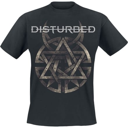 Disturbed T-shirt - Symbol - M tot 3XL - voor Mannen - zwart