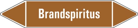 Brandspiritus leidingmarkering op vel 252 x 52 mm - 3 per vel