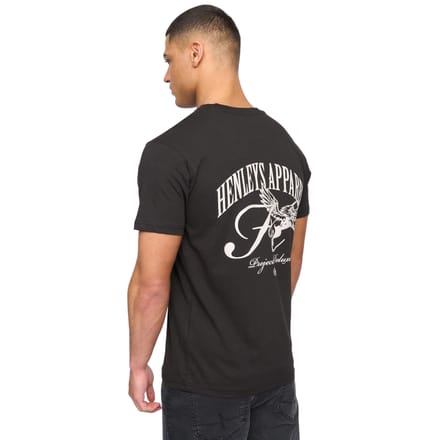 Henleys Heren Henwing T-Shirt (Zwart)