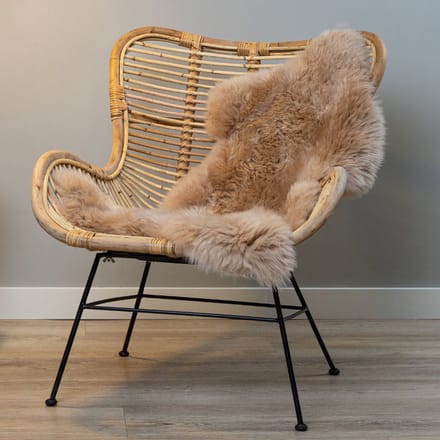 WOOOL Australisch Schapenvacht - Beige M (100x55cm) 100% Natuurlijk & Echt - Vloerkleed - ECO+