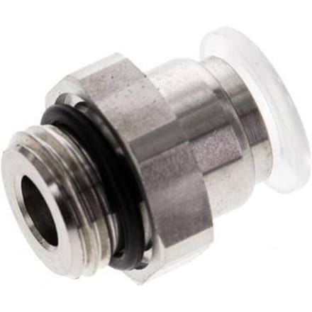 8mm x G1/4'' PA/RVS Insteekfitting Buitendraad EPDM