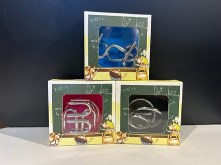 Metalen puzzels/breingames - set 3 (set van 3 st.)