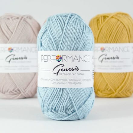 Genesis blauw 2137 - 5 bollen gekamd katoengaren - pendikte 3,5 a 4mm
