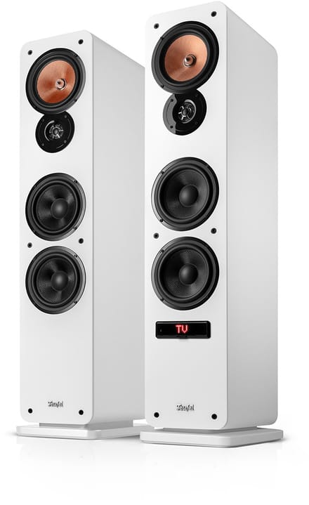 Teufel ULTIMA 40 ACTIVE 3 - 3-kanaals vloerstaande speakers - Geïntegreerde versterker - Bluetooth aptX - HDMI ARC CEC, USB-C - Set van 2 - wit