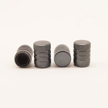 Schrader (auto) ventiel - Grijs aluminium - kunststof kern - grip