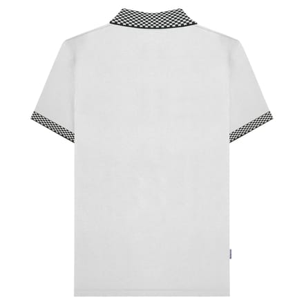 Lambretta Heren SS25 Tweekleurig Poloshirt (Wit)
