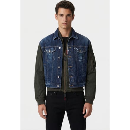 Dsquared2 Jacket Blue Größe: 52 | Jeansjacken Outlet | Herren | Blau