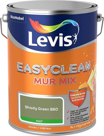 Levis - Easyclean Mur Mat Mix - Shady Green B60 - Mengverf - 5 L