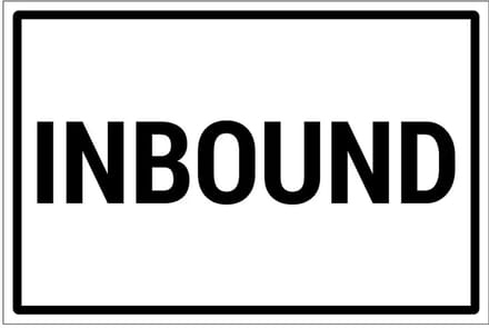Inbound bord | gecoat dibond materiaal | 30 x 20 cm