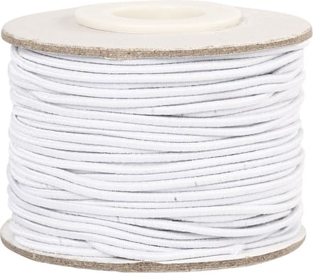 Creativ Company Elastic Thickness 1mm White 25m