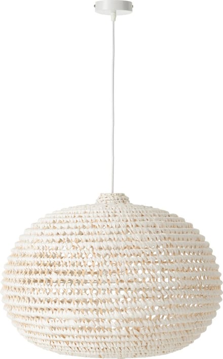 J-Line hanglamp Rond Getwist - metaal - wit