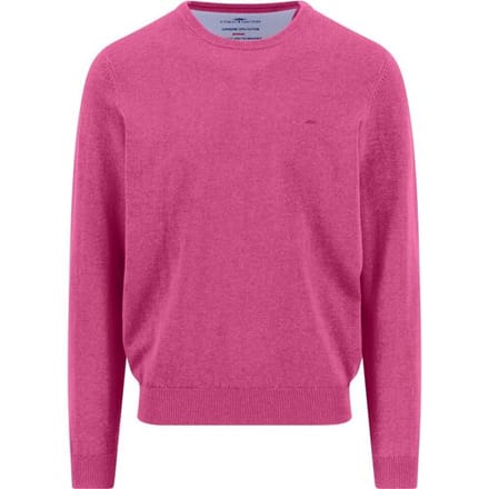 Fynch-Hatton Trui Solid Color O-Neck Superfine Cotton Malaga / male
