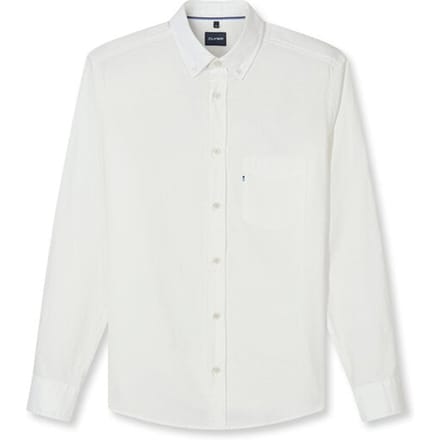 OLYMP Casual Overhemd, Regular Fit, Button-down, Wit