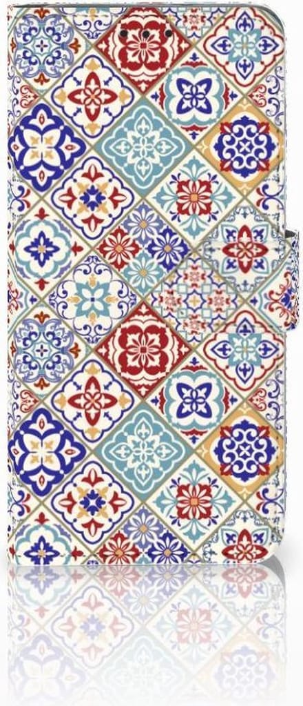 Boekhoesje voor Samsung Galaxy S10 Plus Bookcase Tiles Color