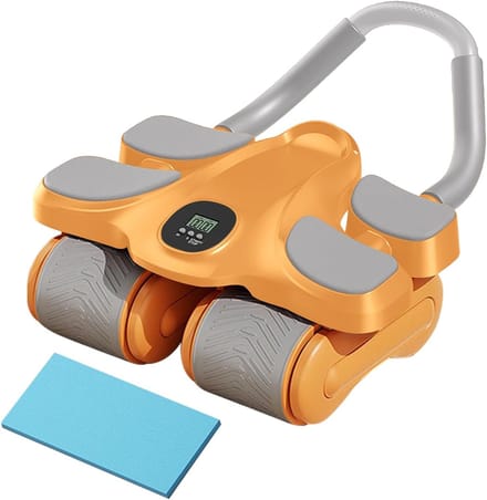 Buikspierwiel - Ab Roller - Core Training - Automatische Rebound - 36x22x14 cm - Oranje