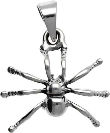 Zilveren Spin kettinghanger