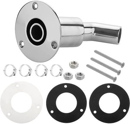 Bootuitlaatpijp - 316 RVS - 24mm Diameter - Dubbelwandig