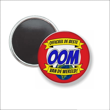 Button Met Magneet 58 MM - Officieel De Beste Oom Van De Wereld - NIET VOOR KLEDING