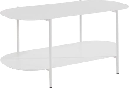 Siliam-Salontafel - 1-plank - Wit Metaal
