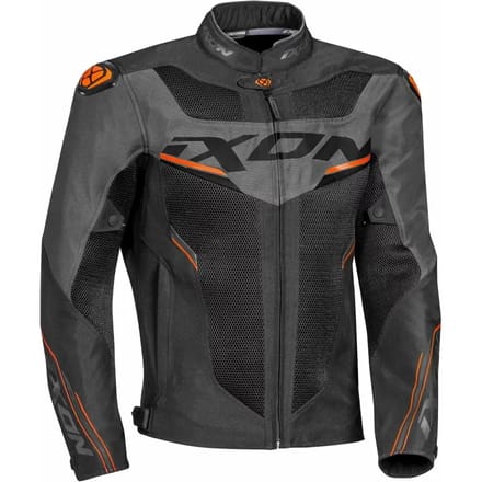 Ixon Draco Zwart Antraciet Oranje Textiele Motorjas - Maat S - Jas