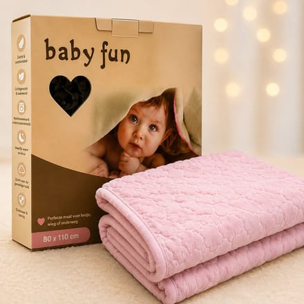 Baby Slaapdeken 80×110 cm –Roze, Dubbelzijdig