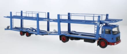 MAN Autotransporter 1970 Blauw - Schaal 1:43 - Ixo Models