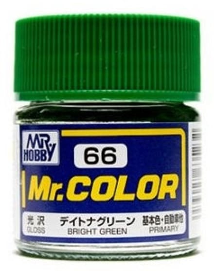 Gunze Mr. Hobby C-066 - Mr. Color 10 ml Bright Green - Lacquer Modelbouwverf