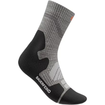 Bauerfeind Outdoor Merino Mid Cut Socks, Women, Stone Grey, 43-46 - 1 Paar