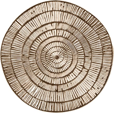 Krist+ Placemat - metallic goud - rond - D38 cm - kunststof