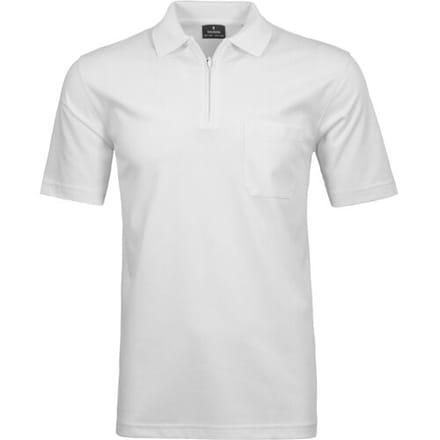 Ragman Uni Easy Care Zipper Poloshirt Pima Cotton Mix Wit / male