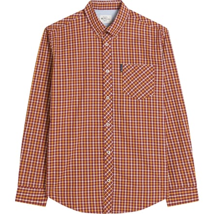 Ben Sherman Heren Signature Huis Check Lange Mouwen Overhemd (Rood)