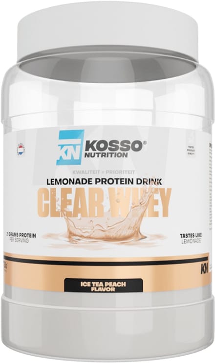 Kosso Nutrition – Clear Whey – Perzik – Verfrissende Eiwit Limonade – 21g Eiwit – 500g
