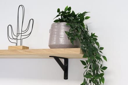 Wovar Plankdrager Zwart Metaal 20 x 30 cm Zwaar | Per Stuk