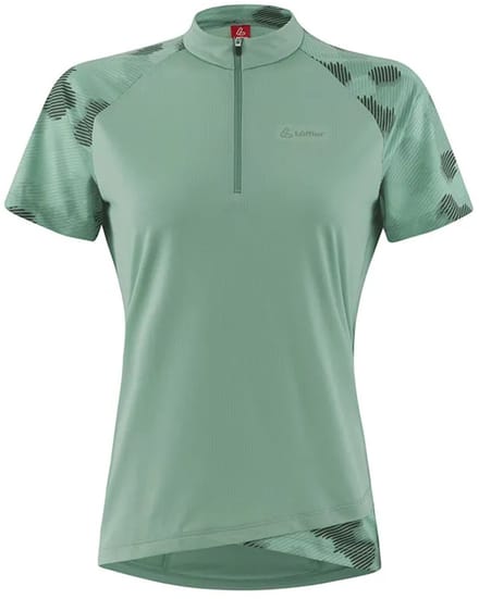 Loeffler Half Zip Maja Rise Korte Mouw Wielertrui Groen 38 Vrouw