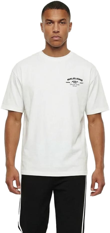 Malelions permanent vacation t-shirt in de kleur wit.