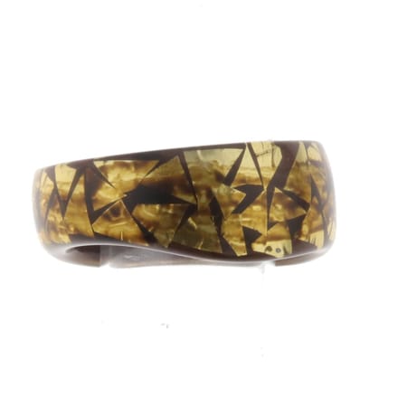 Behave - Armband - Bangle met bruin goudkleur patroon - Elegant accessoire