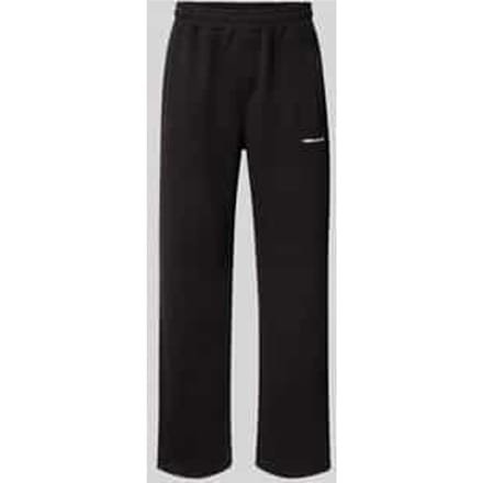 Sweatpants met logostitching en elastische band