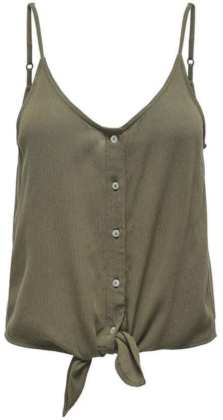 Only Chiara Mouwloos T-shirt Groen XS Vrouw