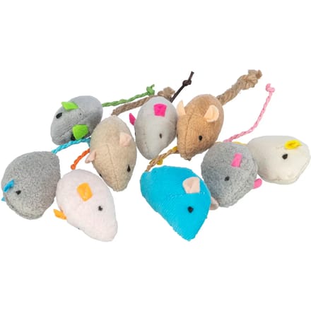Trixie kattenspeelgoed muis pluche met catnip 5 cm 90 st