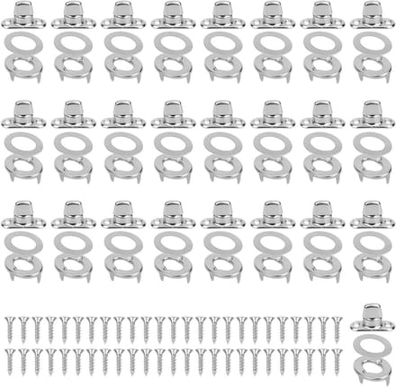 125 Stuks 25 Sets Draai Sluitingen, Gegalvaniseerd en Geëlectroforeerd voor Canvas, Boten en Motorhomes