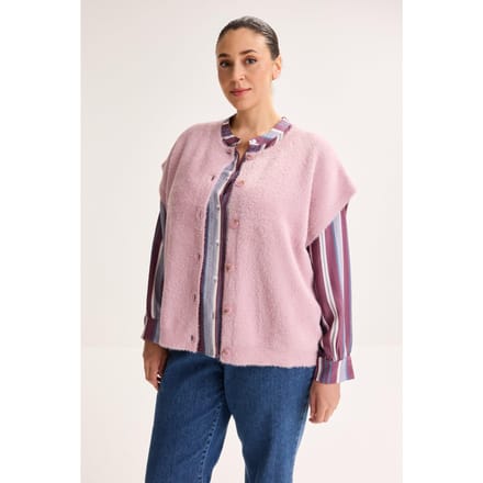 Cardigan Met Kapmouw En Ronde Hals
