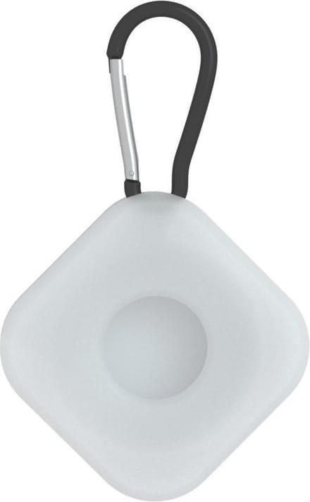 By Qubix - AirTag case square series - siliconen sleutelhanger met ring - transparant