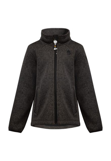Schmuddelwedda Gebreide fleece jas jonge grijs melange