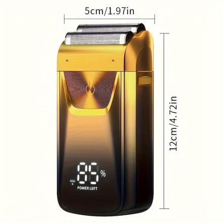 Draagbaar LED LCD-scherm Elektrisch scheerapparaat Herenscheerapparaat Scheerkop Haartrimmer goud
