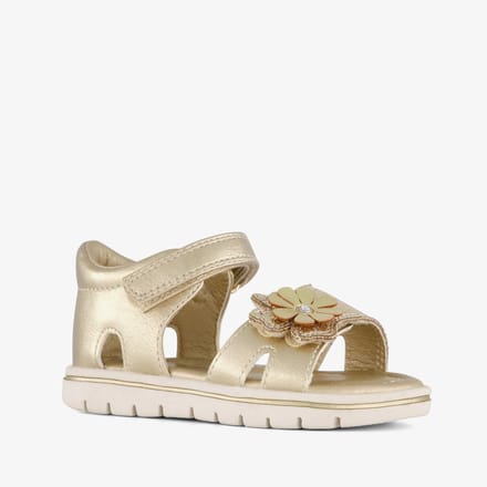 Blue Box meisjes sandalen met bloemen goud - Maat 24