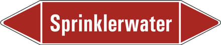 Sprinklerwater leidingmarkering op vel 179 x 37 mm - 5 per vel
