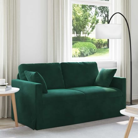vidaXL - Bank - Donkergroen - 158 - x - 78 - x - 80 - cm - Fluweel