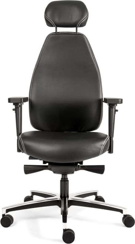 Sit And Move Therapod X Hoofdsteun - Zwart Leder - Bureaustoel