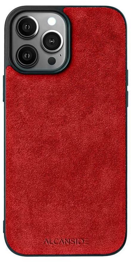 iPhone 12 Pro Max - Alcantara Back Cover - Red